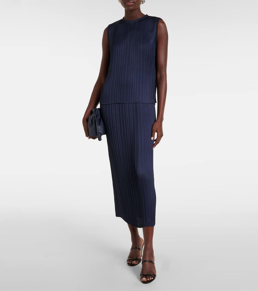 Pleated midi skirt
