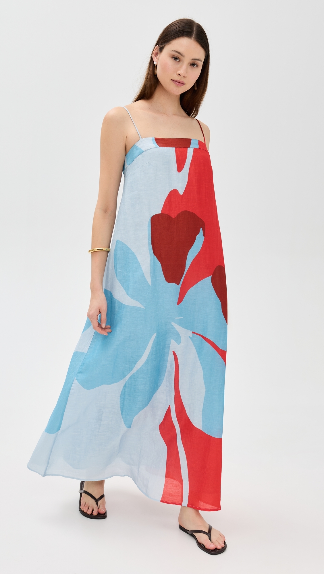 Significant Other Edith Dress Crimson Stencil
