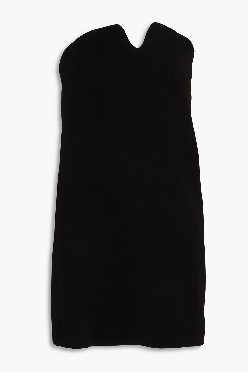 Strapless crepe mini dress