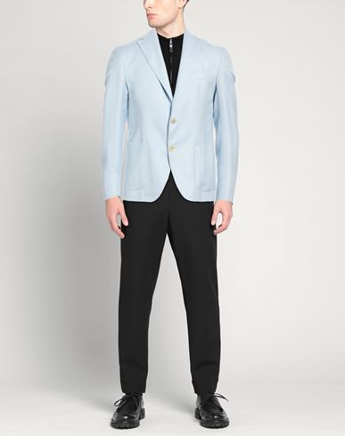 Platinum Man Blazer Sky blue Size 40 Cashmere, Silk, Linen