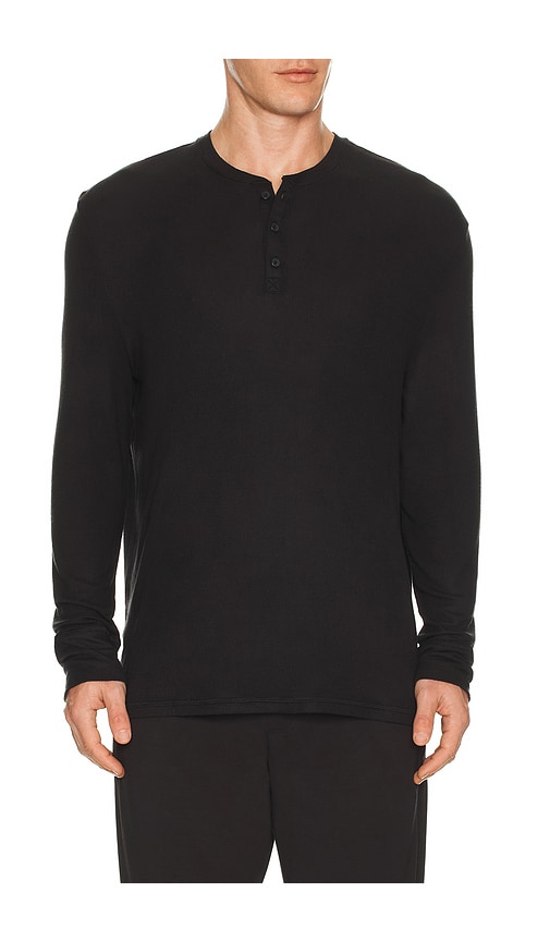 Tommy John Tri Blend Lounge Henley in Black. - M also in