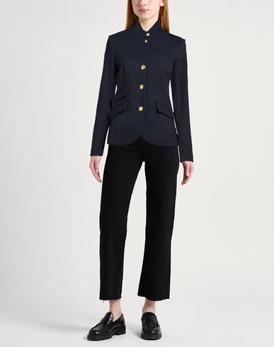 Woman Blazer Midnight blue Size 12 Viscose, Nylon, Elastane