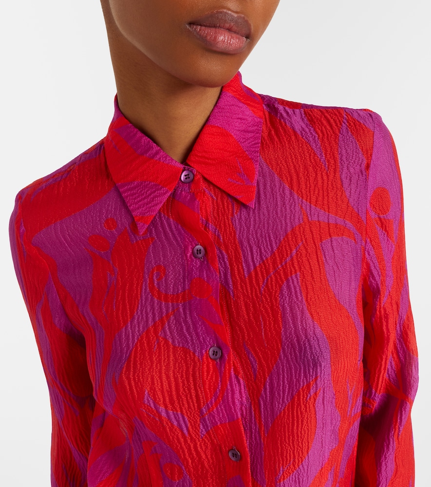 Cloudy printed silk shirt