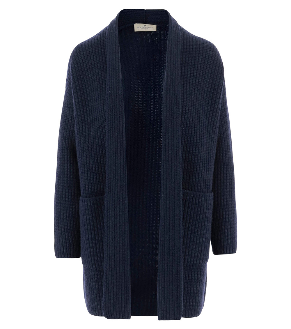 Cashmere Cardigan With Ribbed Knit