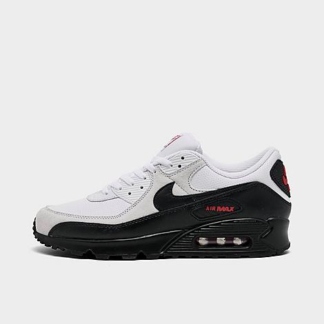Men's Air Max 90 Casual Shoes in White/Black/University Red