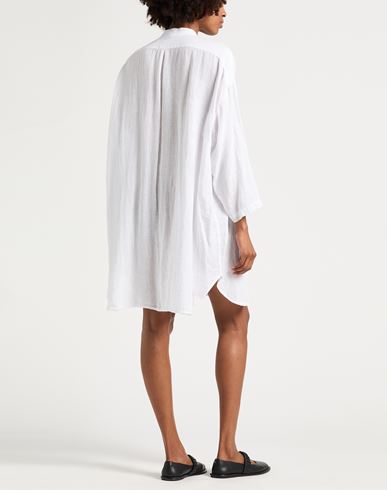 Woman Mini dress White Size S Linen