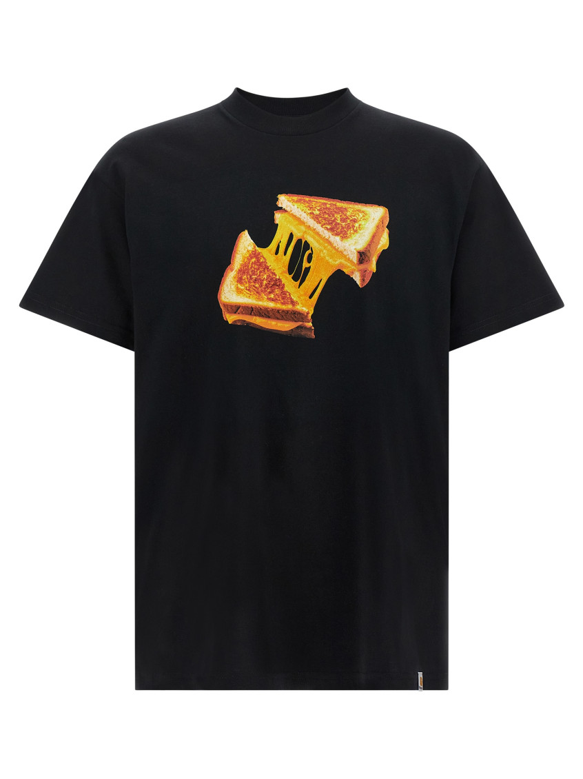 Black Printed None T-Shirt
