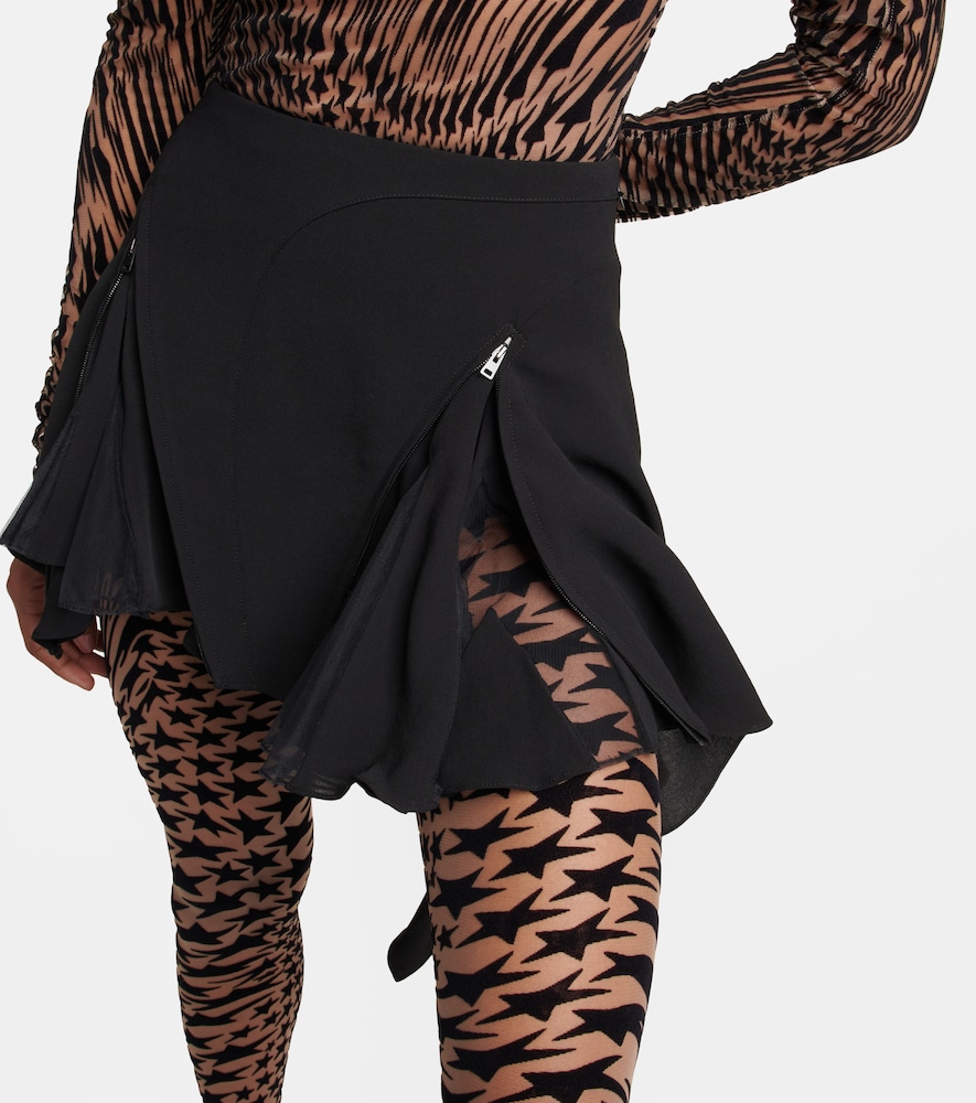 Asymmetrical high-rise miniskirt