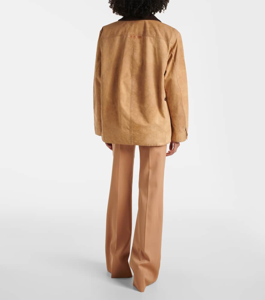 Corduroy-trimmed cotton field jacket