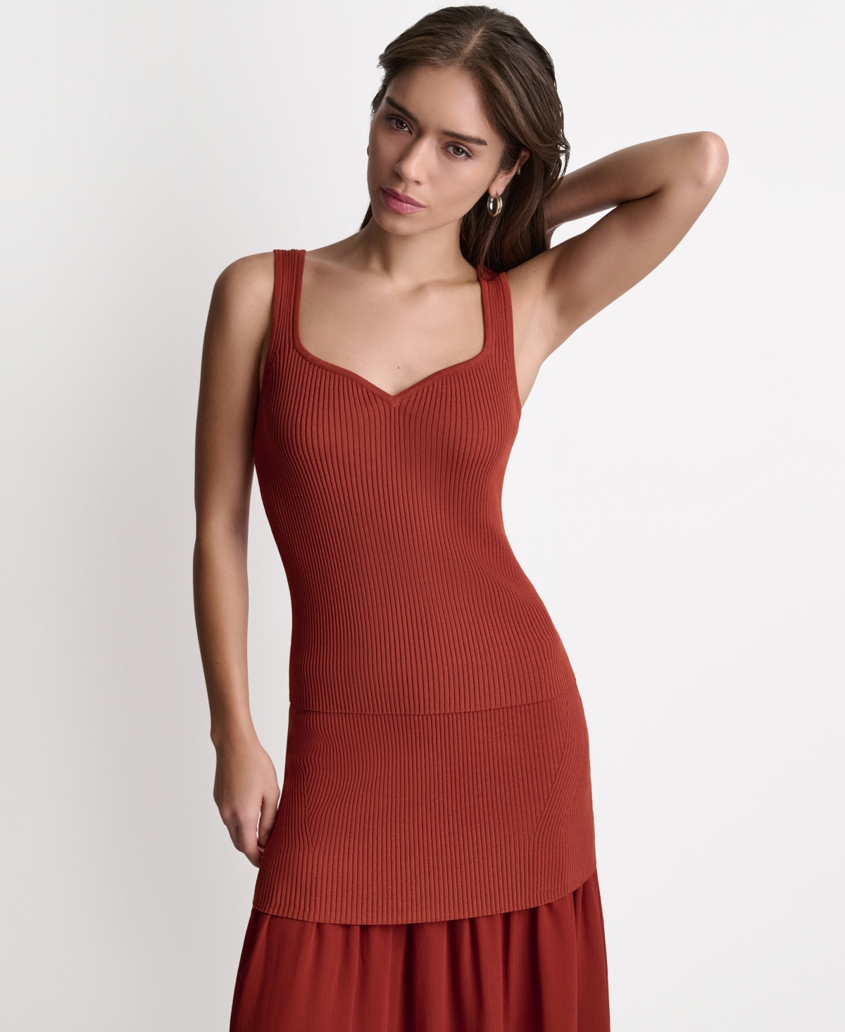 Women's Rib Shell Sleeveless Sweater Tank Top - Mesa