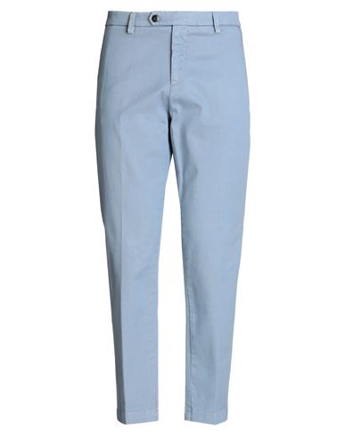 Man Pants Sky blue Size 30 Cotton, Elastane