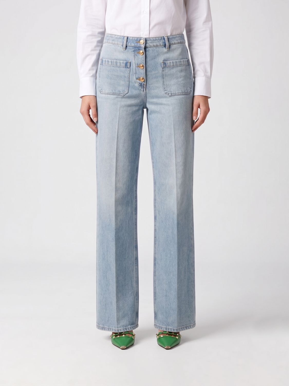 Shorts Woman color Denim