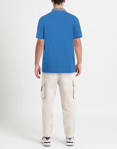 Cashmere Company Man Polo shirt Bright blue Size 40 Cotton