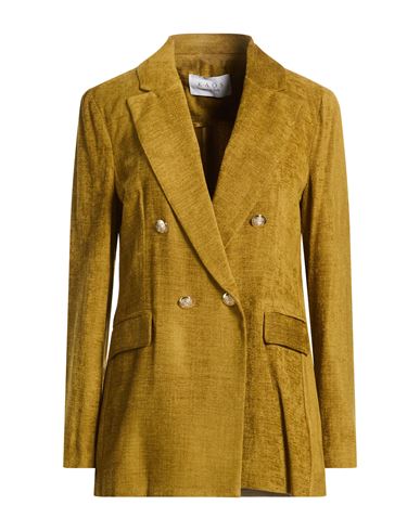 Woman Blazer Mustard Size 2 Viscose, Cotton, Polyamide