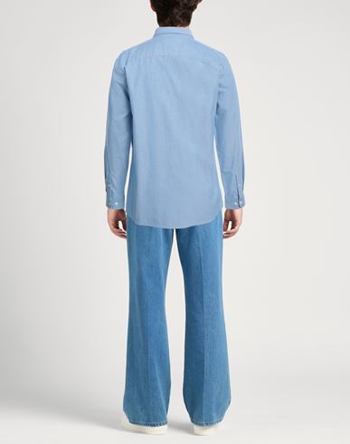 Only & Sons Man Shirt Light blue Size XS Cotton, Polyester
