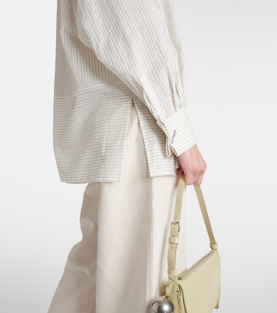 Saletta pinstripe cotton and silk shirt