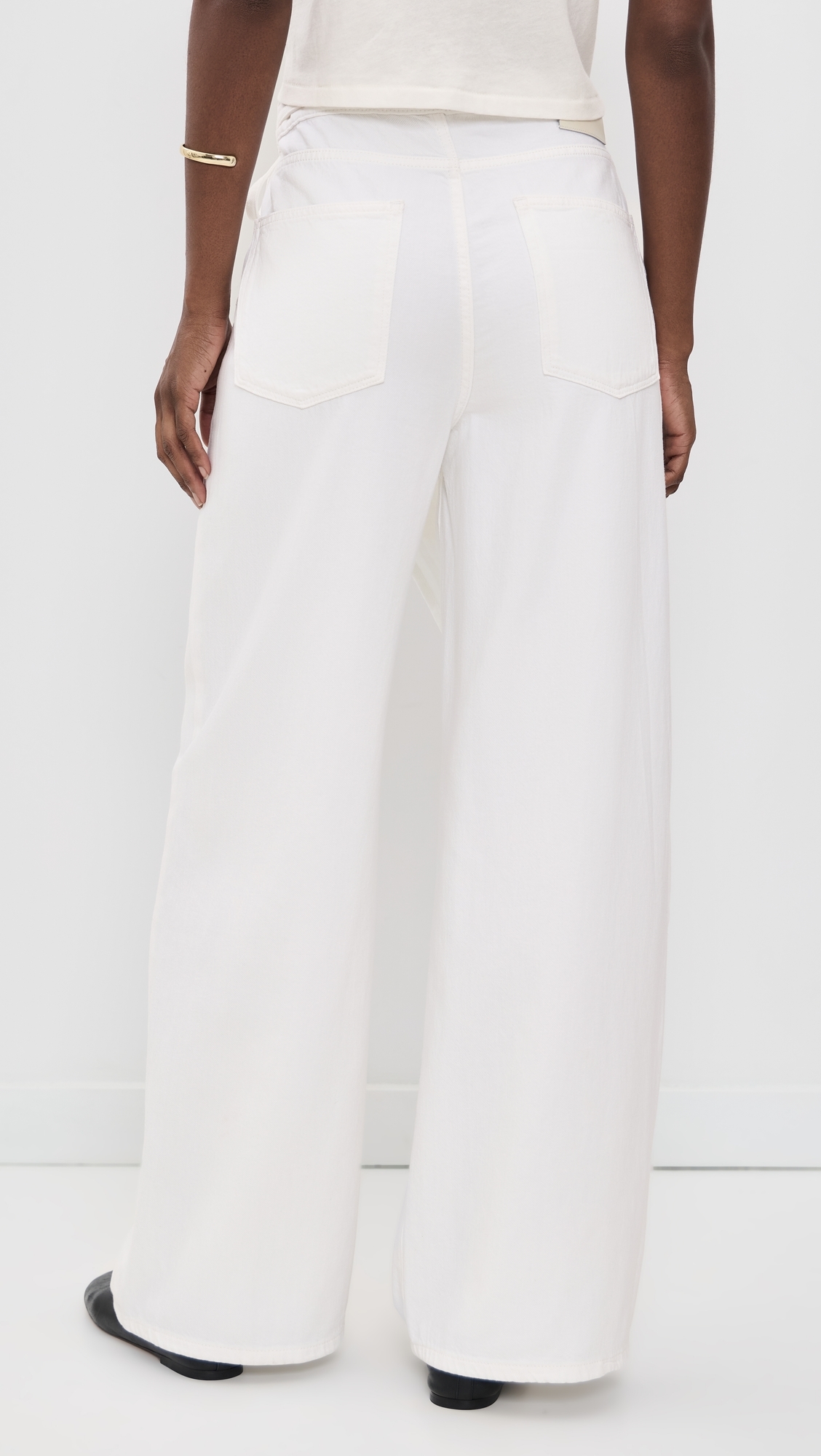 Zoie Wrap Relaxed Pants White Aura