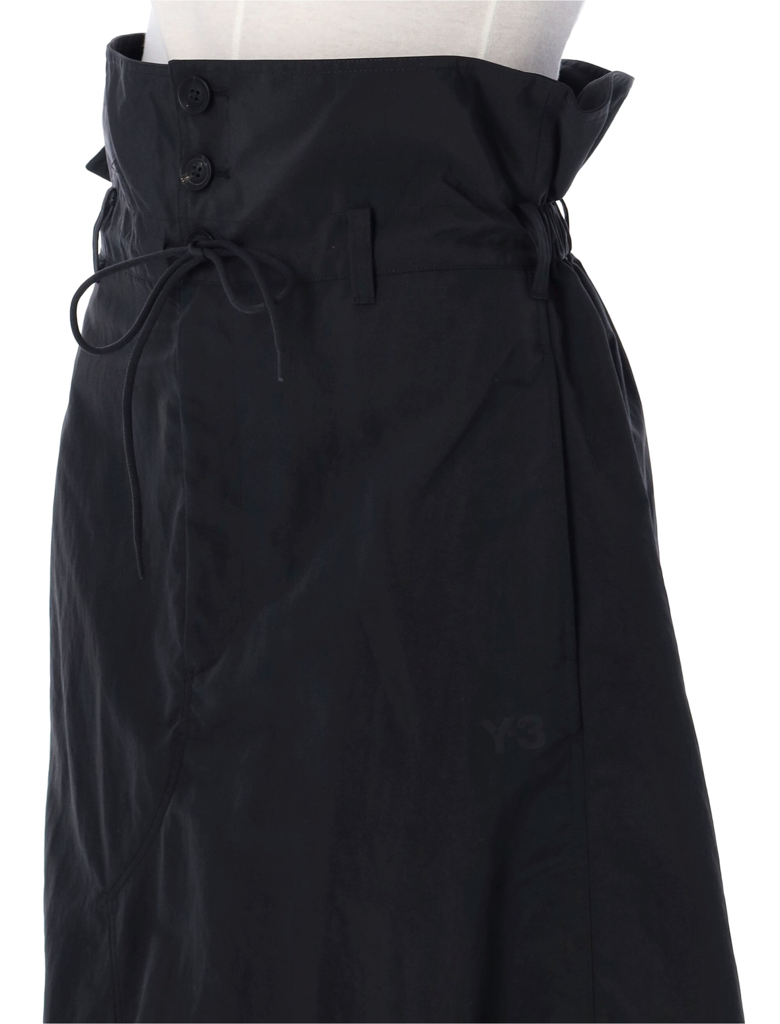 Logo-print A-line skirt - Black