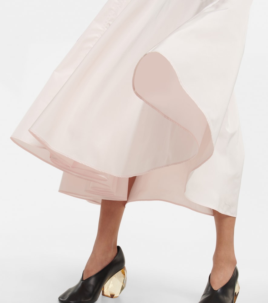 Ruffle-trimmed midi dress