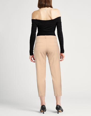 Easy Woman Pants Sand Size 6 Polyester, Viscose, Cotton, Elastane
