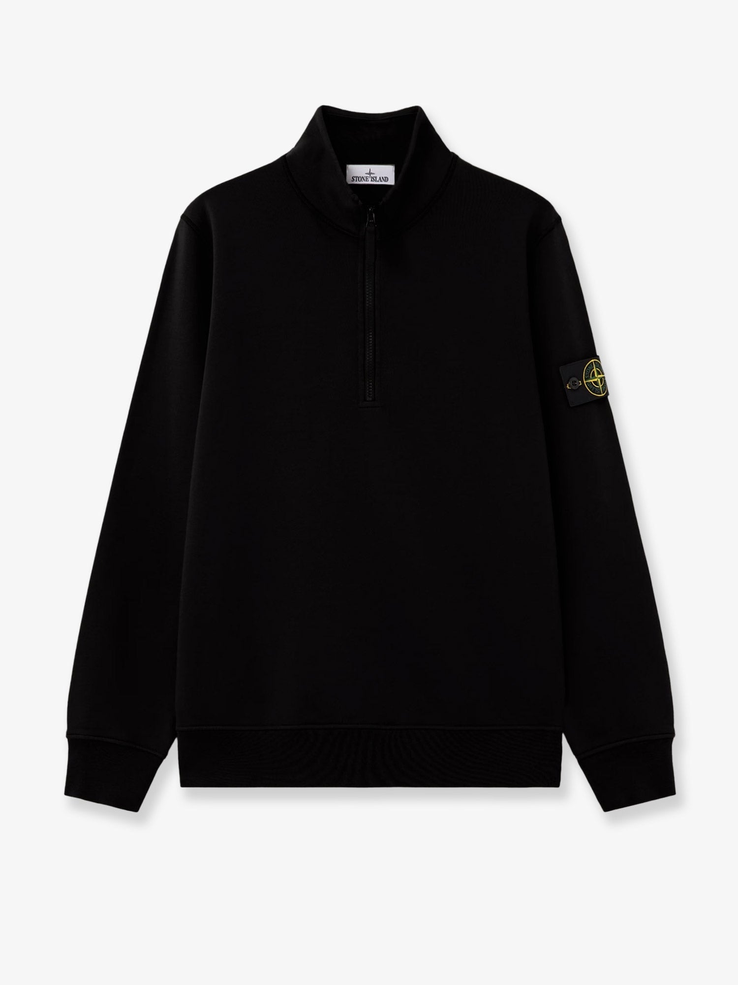 Half-Zip Organic Cotton Sweatshirt — Black