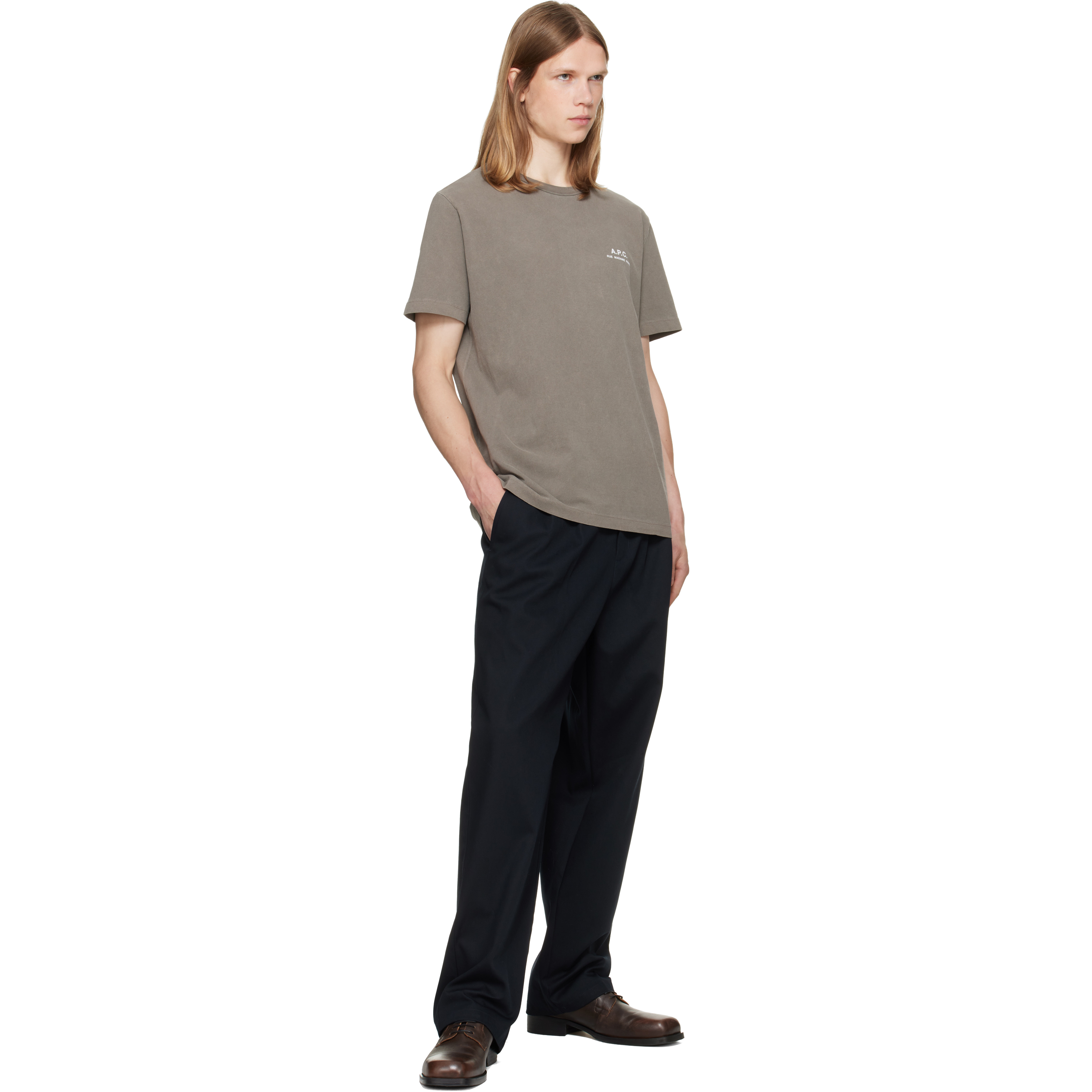 Gray 'Rue Madame' Logo T-shirt