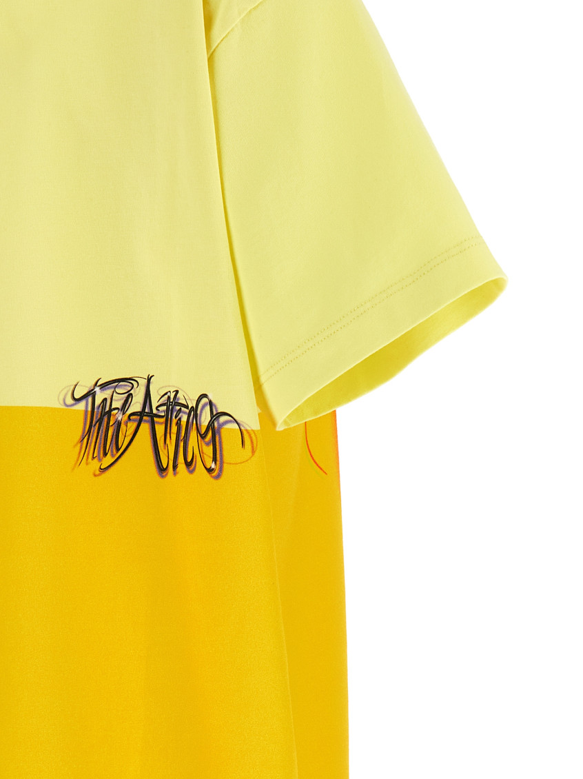 Yellow Graphic Crew Neck T-Shirt