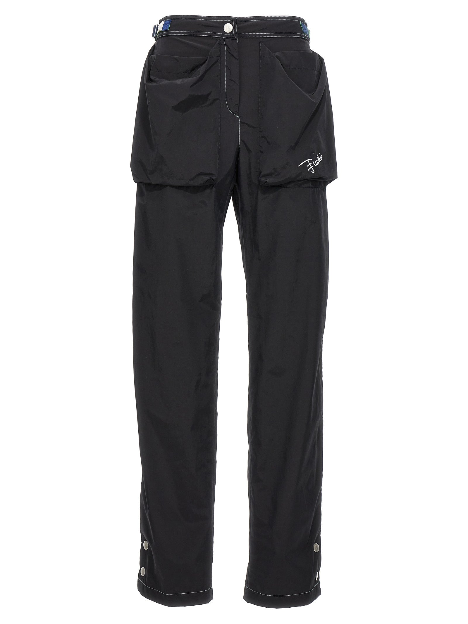 Nylon-Cotton Blend Cargo Pants — Black