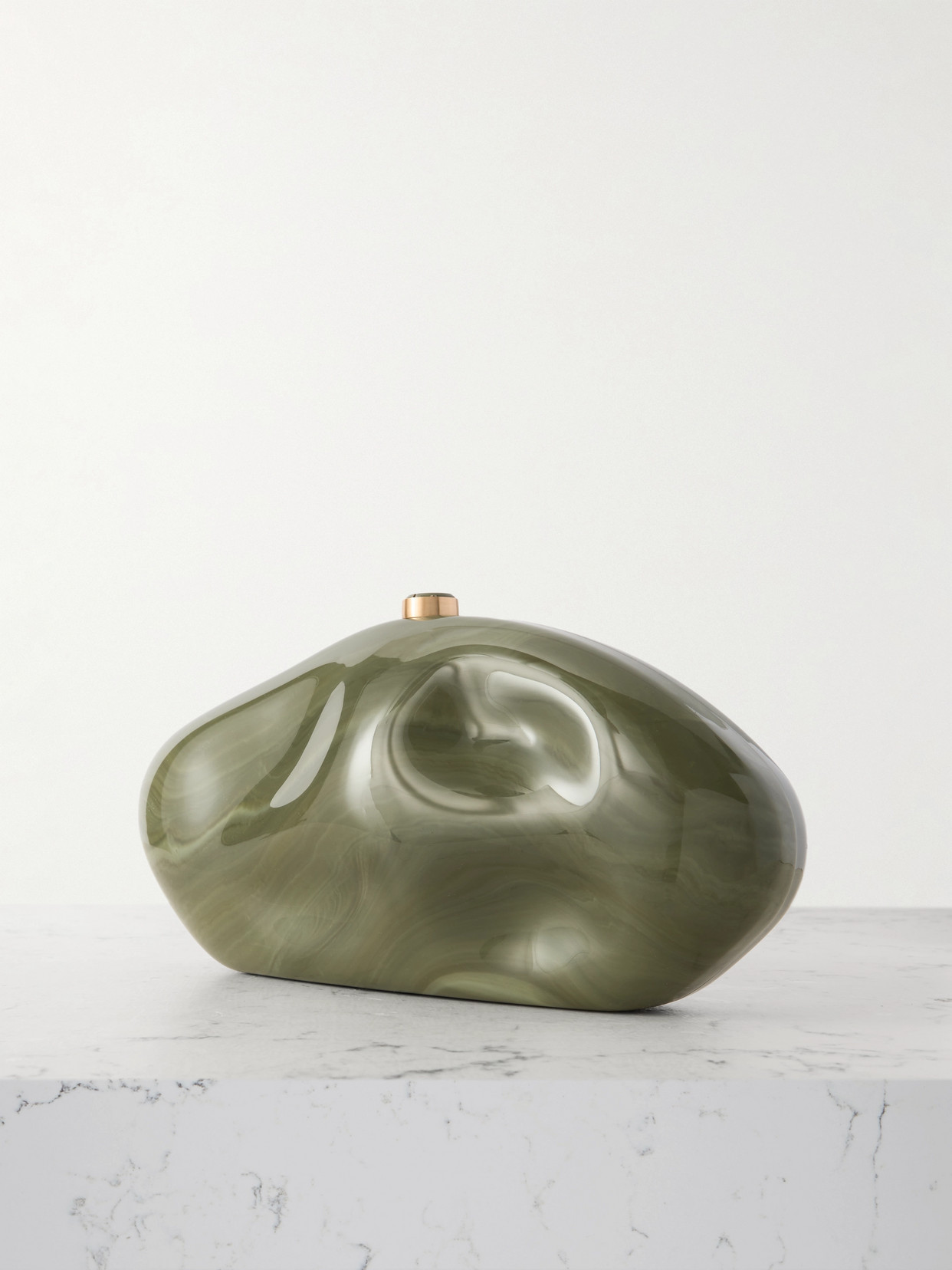 The Caldera Acrylic Clutch - Green