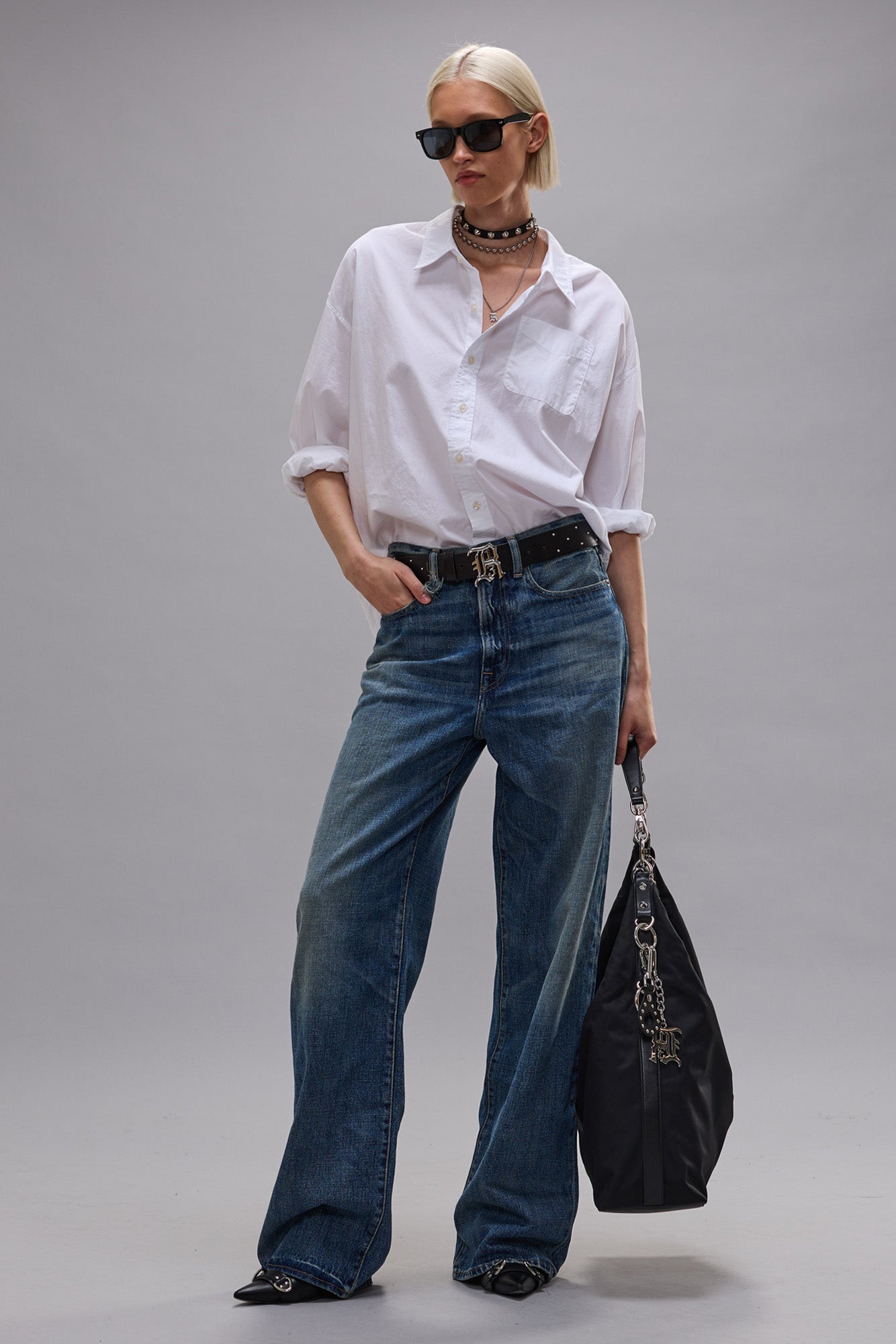 R13 D'arcy Loose Jean - Sanford Blue
