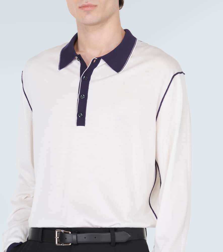 Silk polo sweater