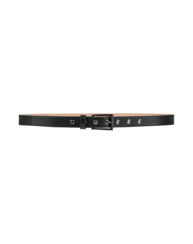Woman Belt Black Size 32 Leather