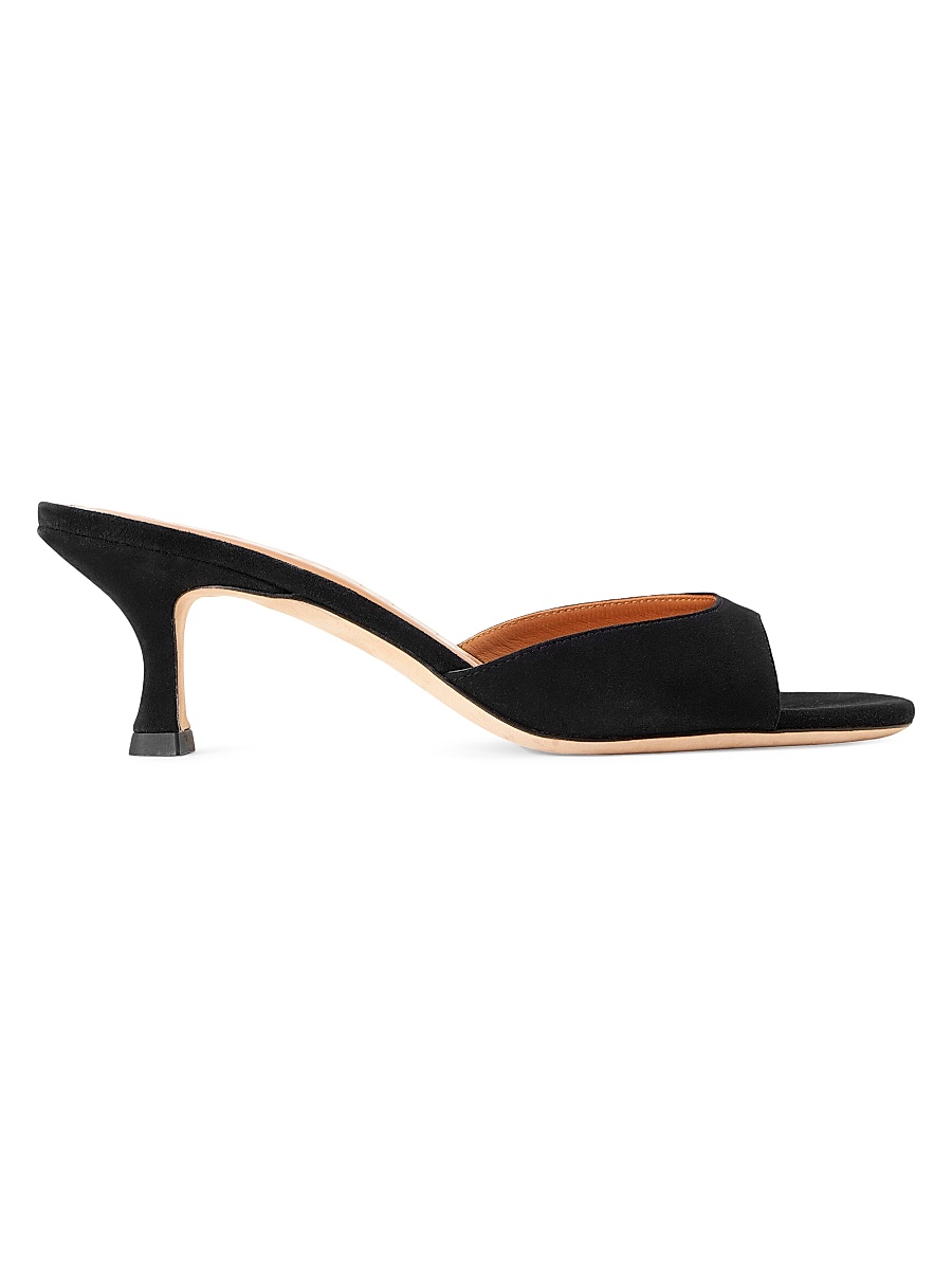 Women's Brigitte 55MM Suede Mules - Black