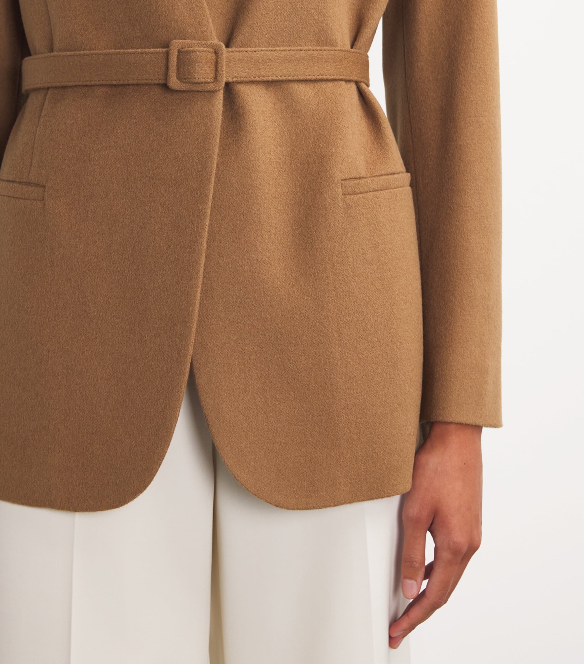 Camel Wrap-Around Blazer