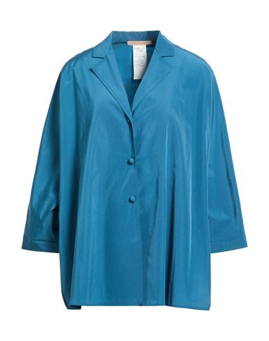Woman Shirt Deep teal Size 12 Polyester, Cotton