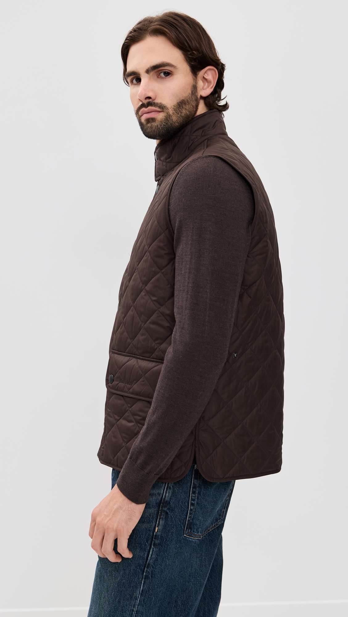 New Lowerdale Quilted Gilet Black Oak