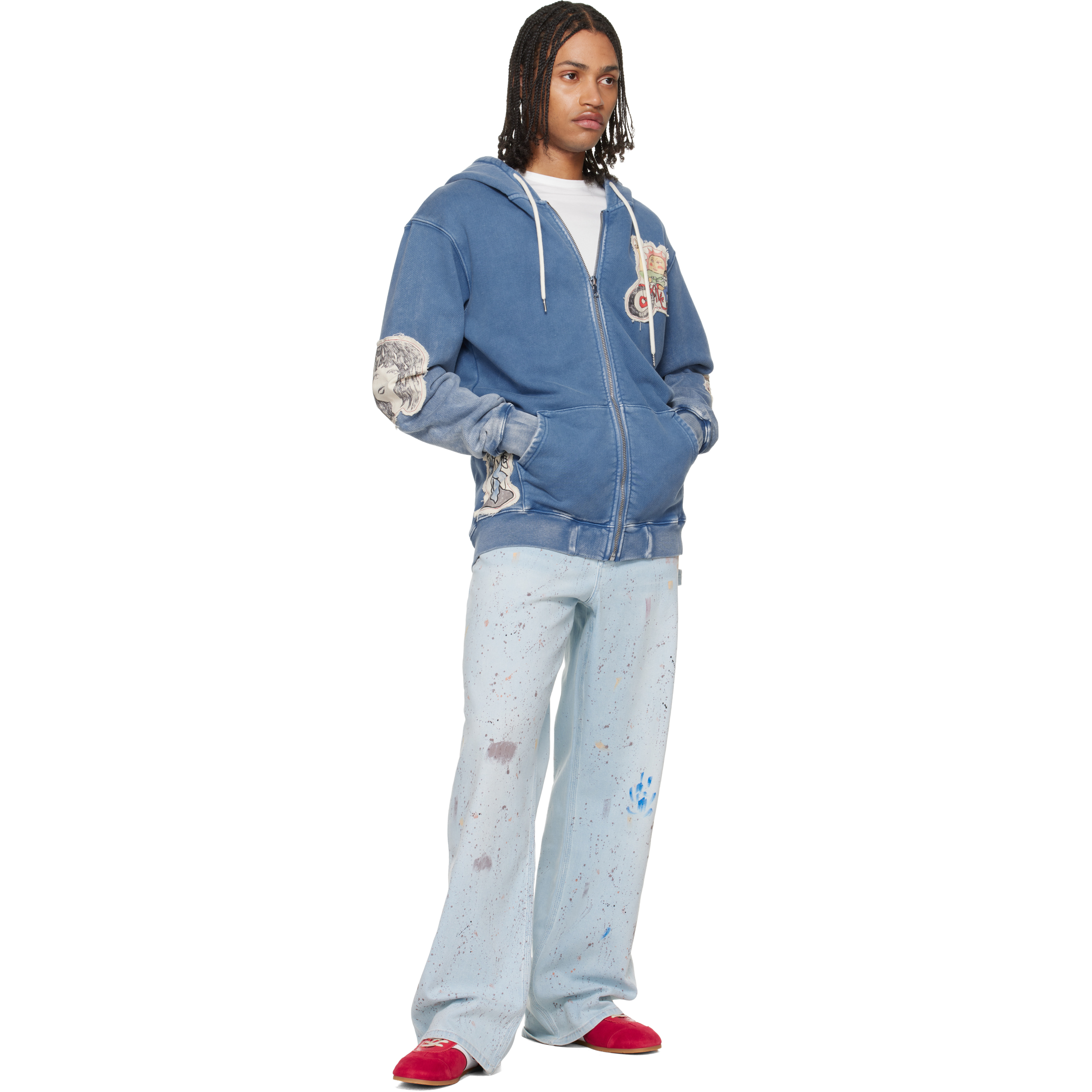 Blue Nova Sling Over Sized Painter Jeans