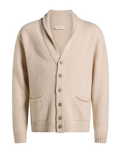 Man Cardigan Beige Size L Wool, Polyamide