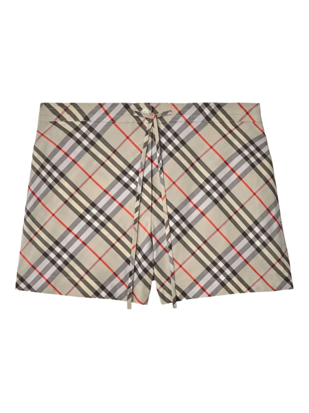 Checked cotton shorts - Neutrals