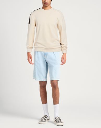 Man Sweatshirt Beige Size 3XL Cotton