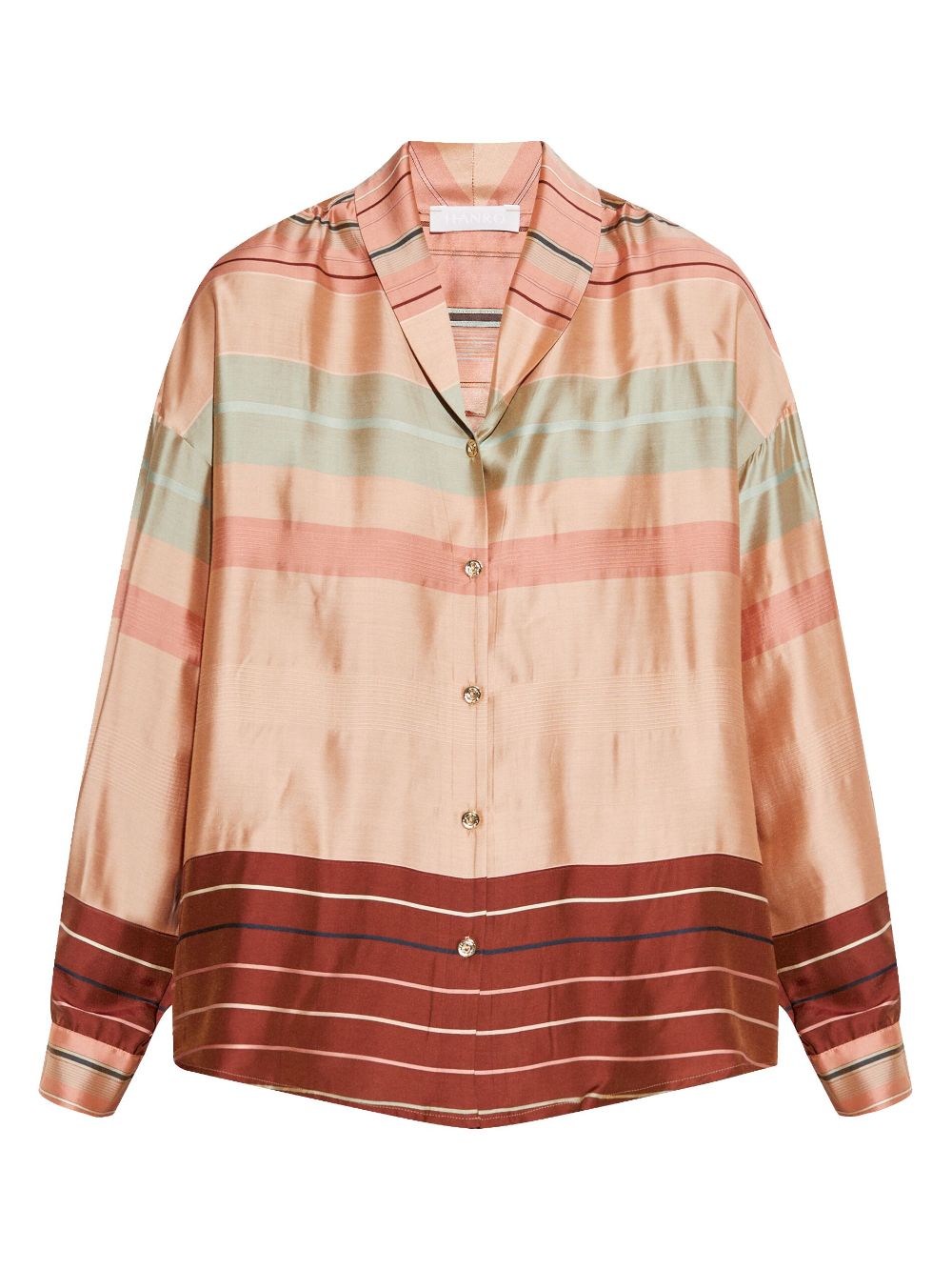 Buttoned striped pajama shirt - Pink