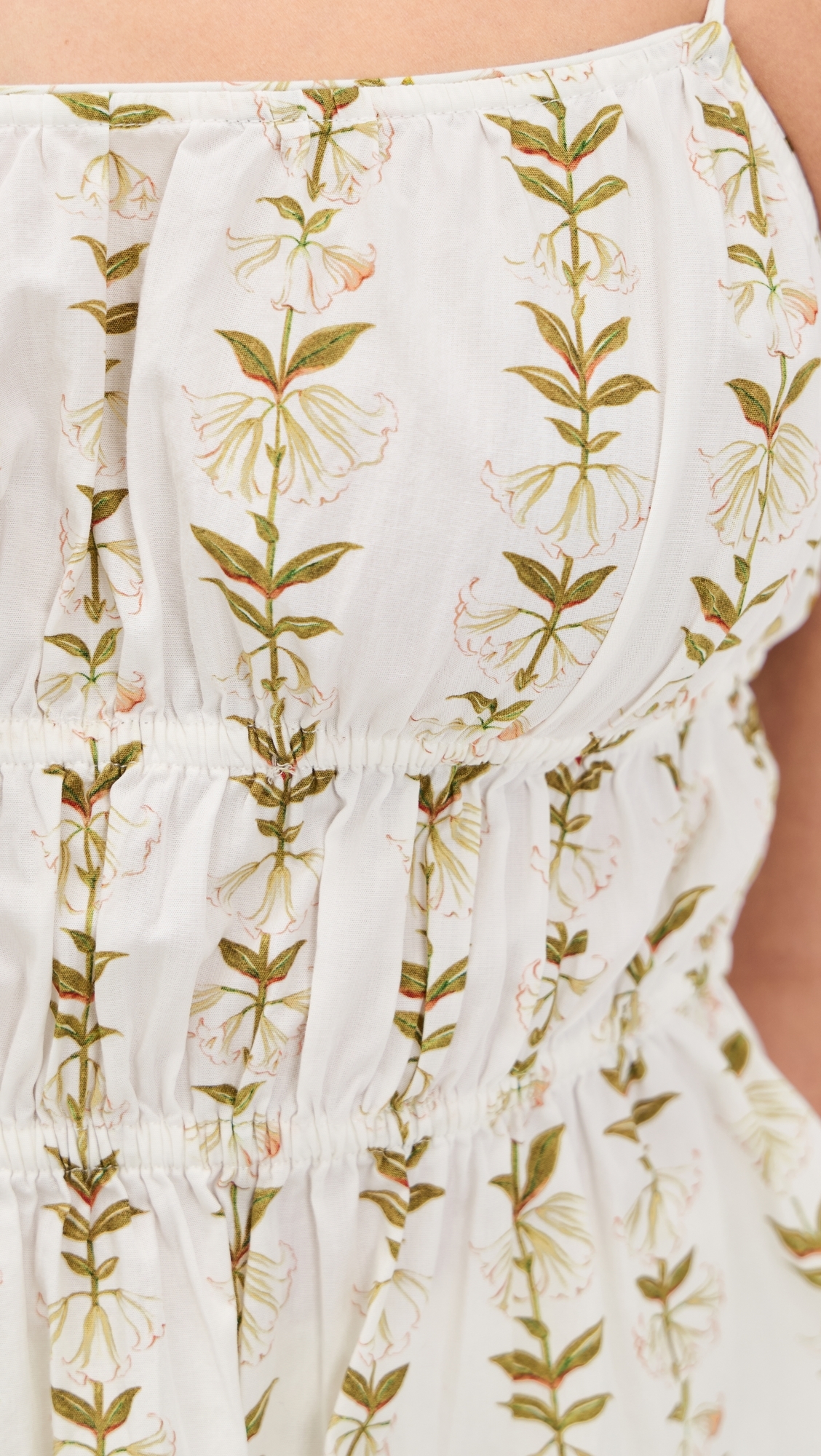 Beatrice Top Lily Of The Valley Print Green