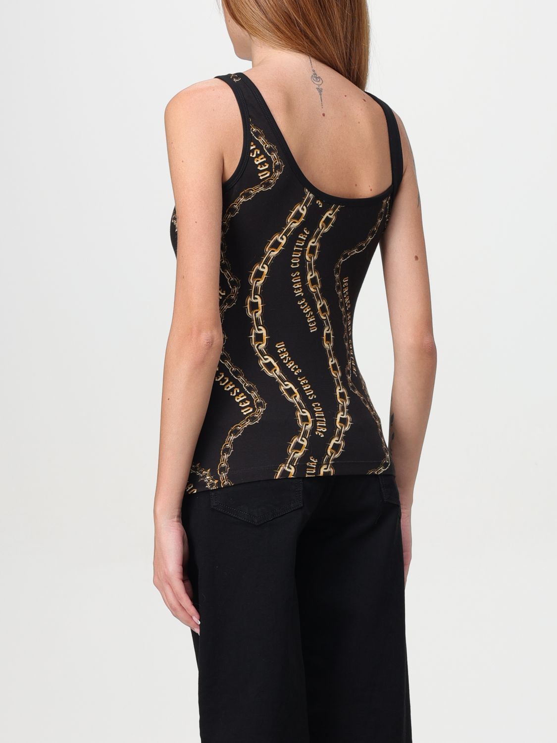 Logo-chain tank top - Black