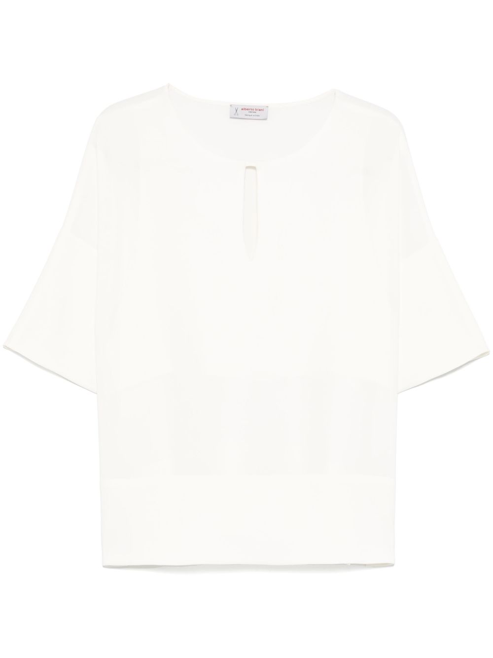 Teardrop Opening Blouse — Ivory