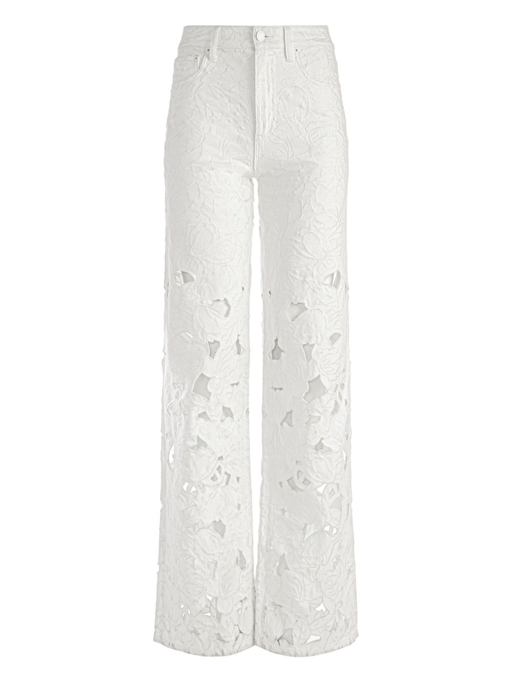 Alice + olivia lace-detailing trousers - White