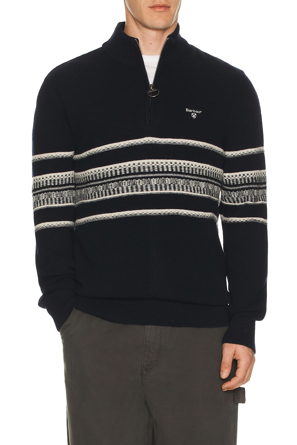 Barbour Kepwick Half Zip Jumper in Navy - Navy. L also in M, S, XL/1X