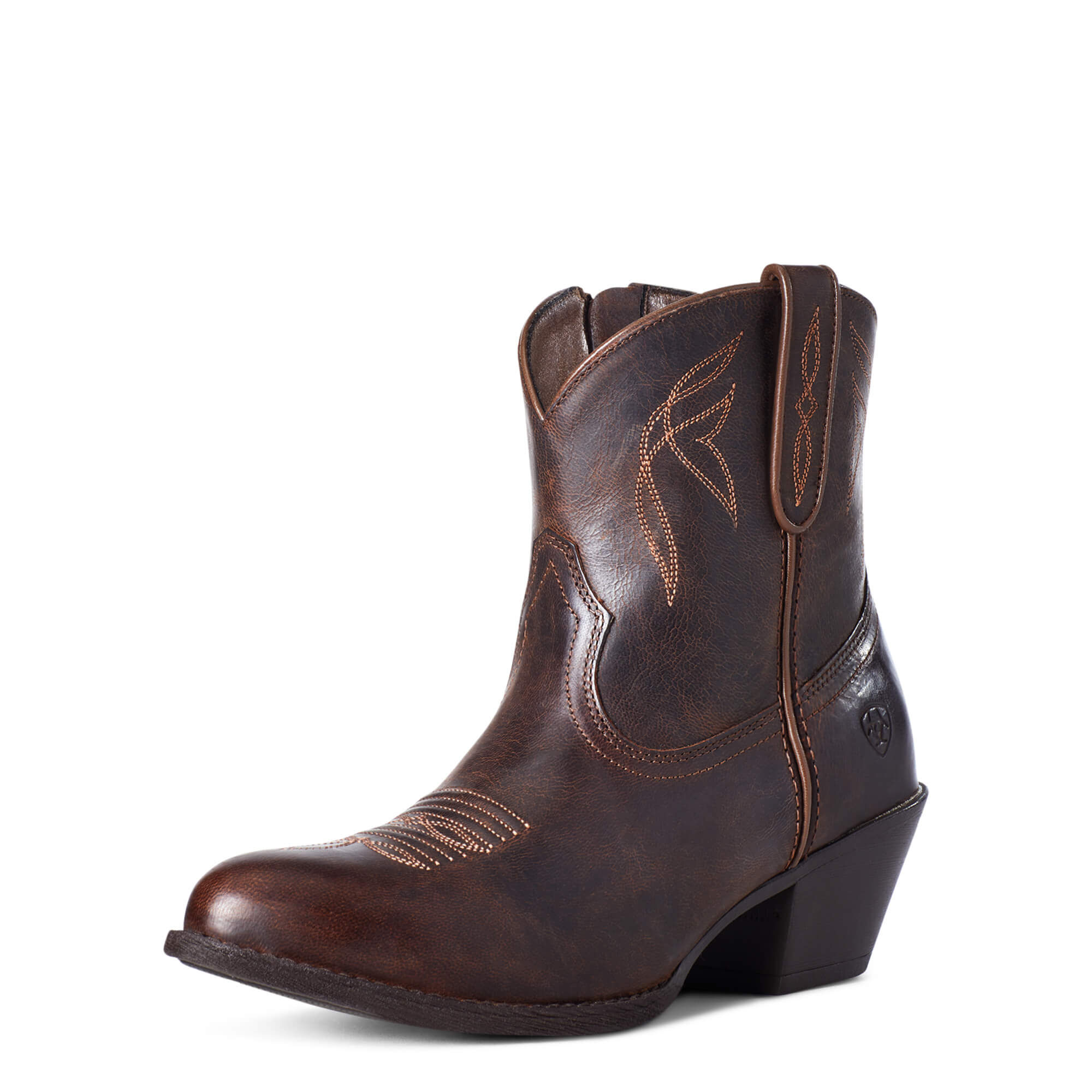 Women's Darlin Western Boots in Sassy Brown Leather, B Medium Width