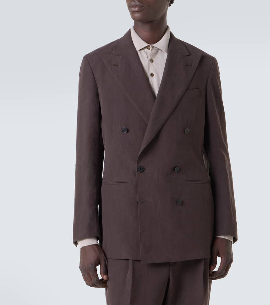 Saman Amel Linen canvas blazer