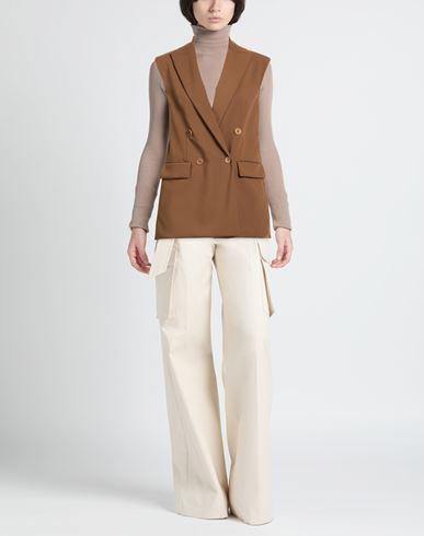 Woman Blazer Brown Size 4 Polyester, Viscose, Elastane