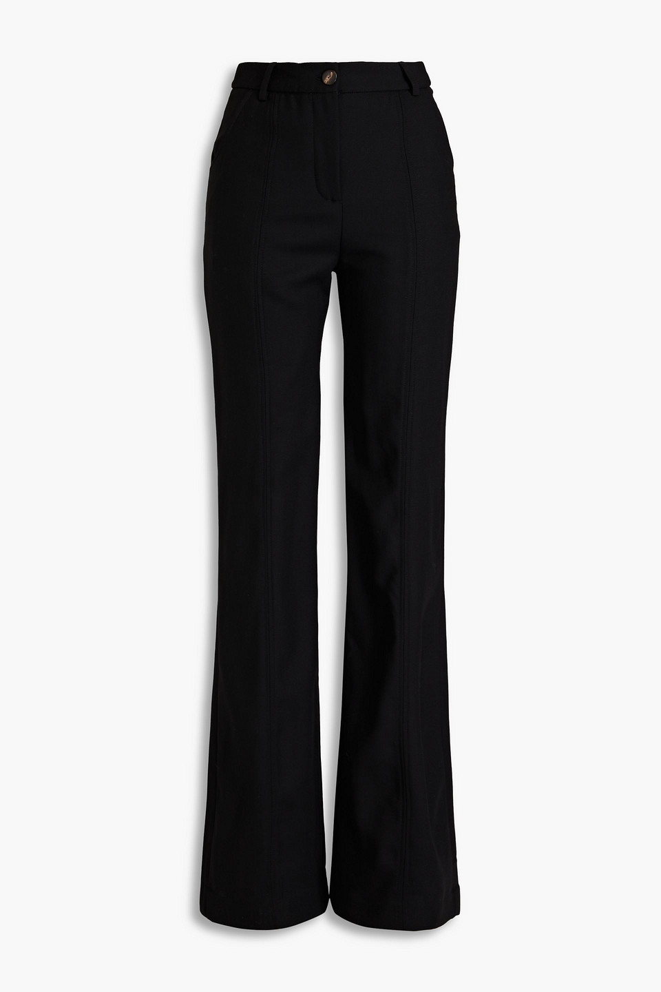 Wool-twill flared pants - Black - UK 8